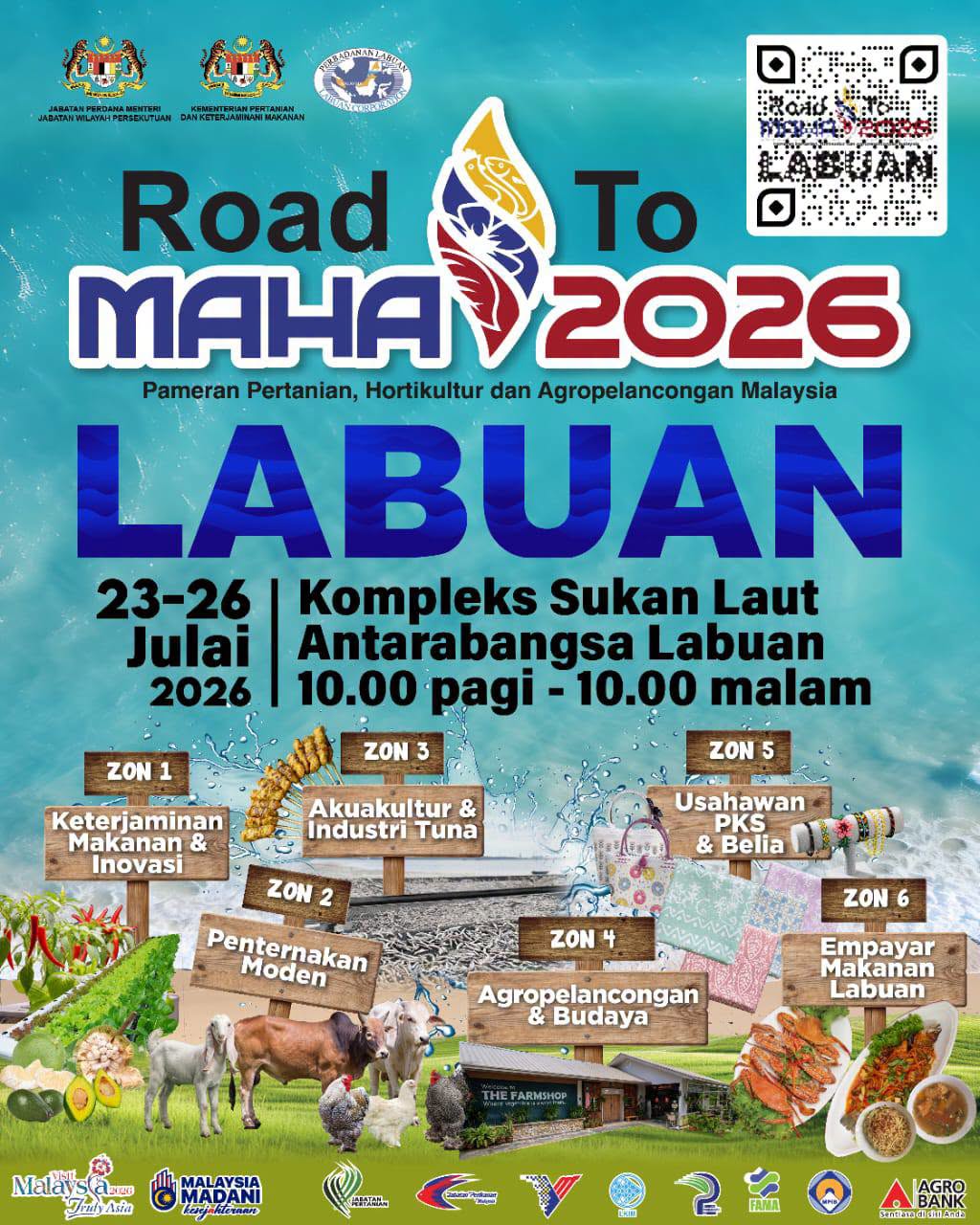 Road To Maha Labuan 2026 — Kompleks Sukan Laut Antarabangsa Labuan, 23 hingga 26 Julai 2026, 10:00 pagi hingga 10:00 malam